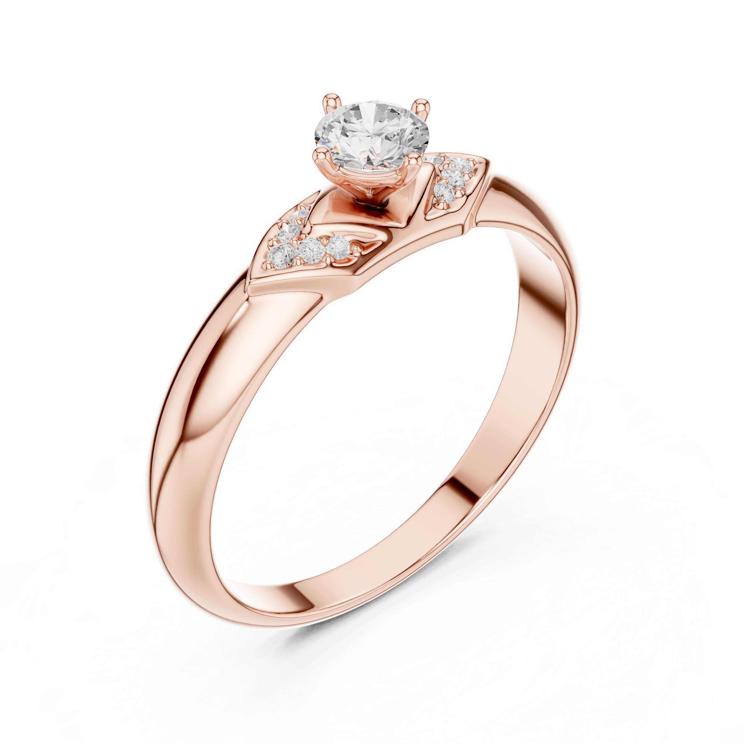 Round Diamond Cluster Engagement Ring