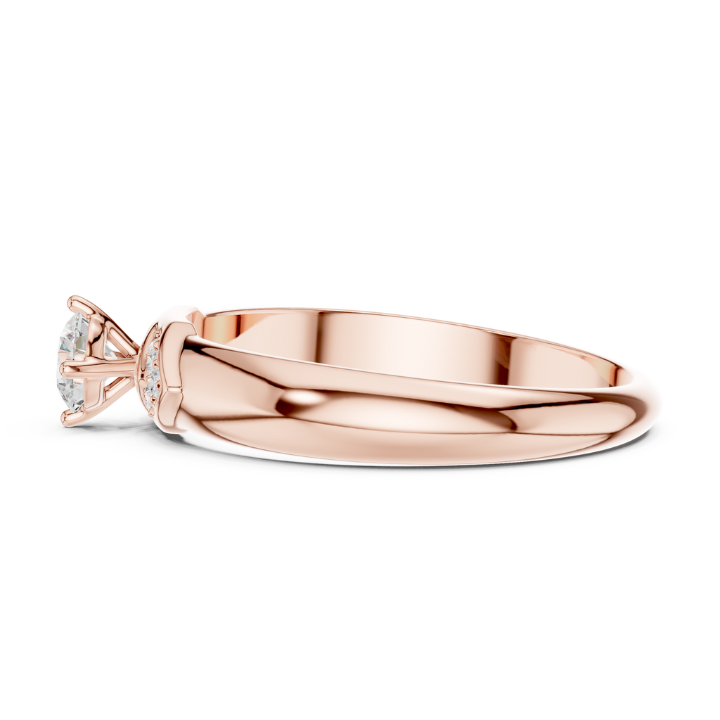 Round Diamond Cluster Engagement Ring