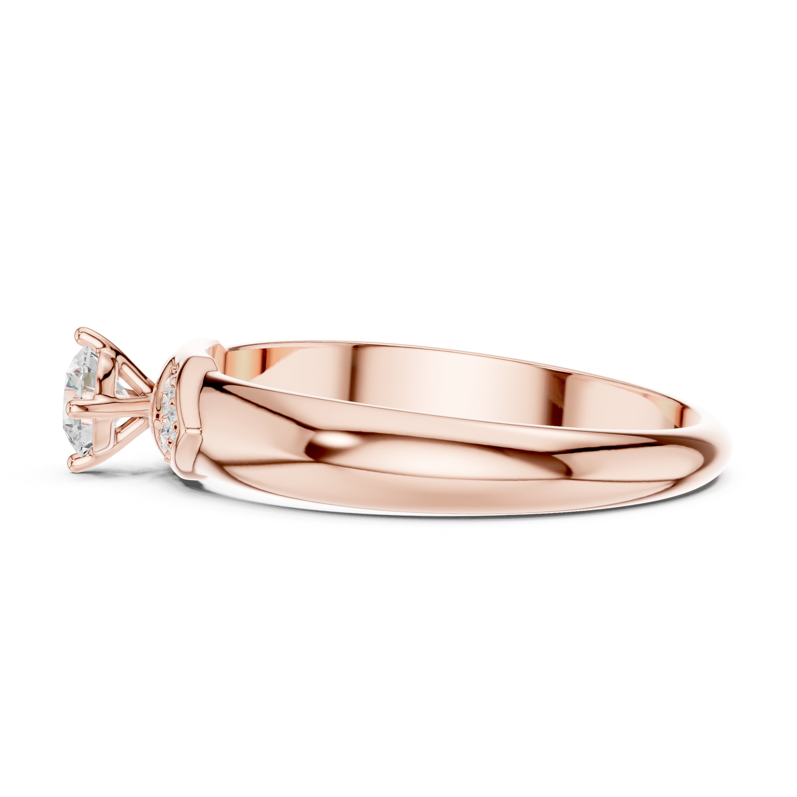 Round Diamond Cluster Engagement Ring