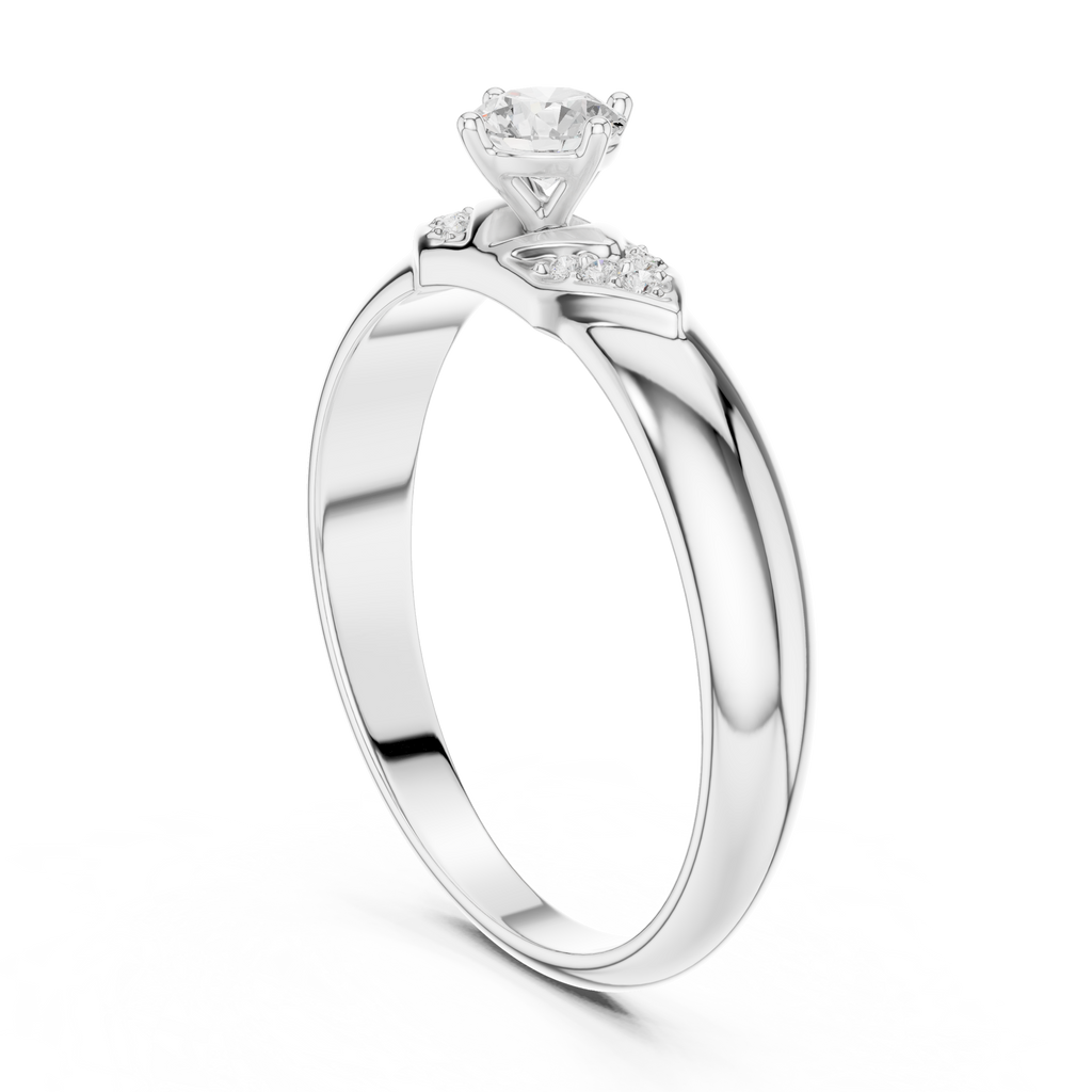 Round Diamond Cluster Engagement Ring