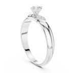 Round Diamond Cluster Engagement Ring