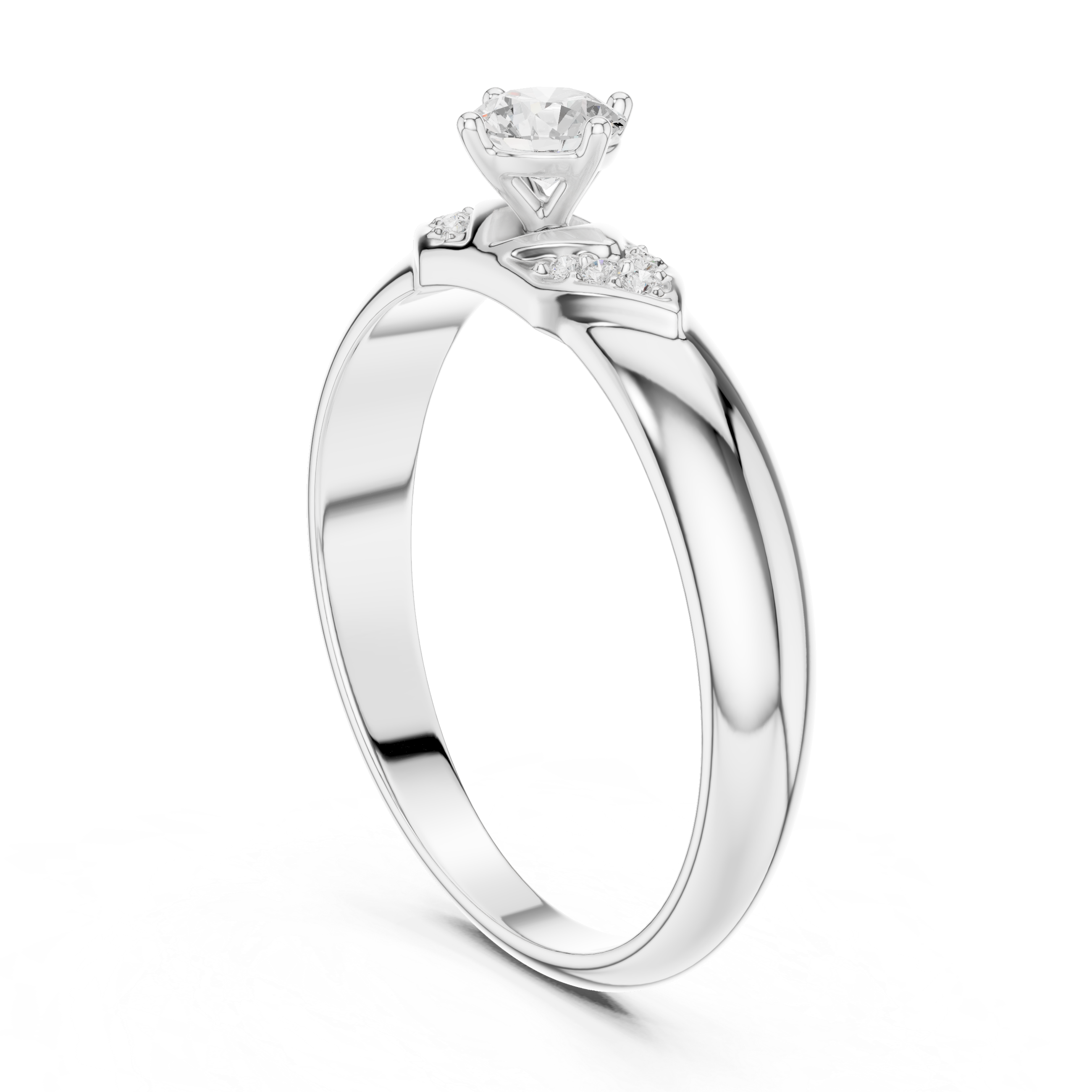 Round Diamond Cluster Engagement Ring