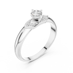 Round Diamond Cluster Engagement Ring