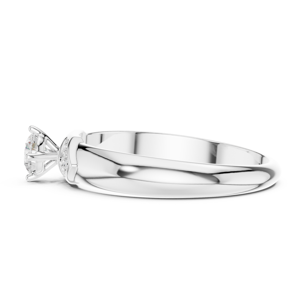 Round Diamond Cluster Engagement Ring
