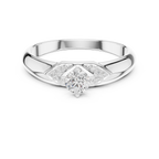 Round Diamond Cluster Engagement Ring