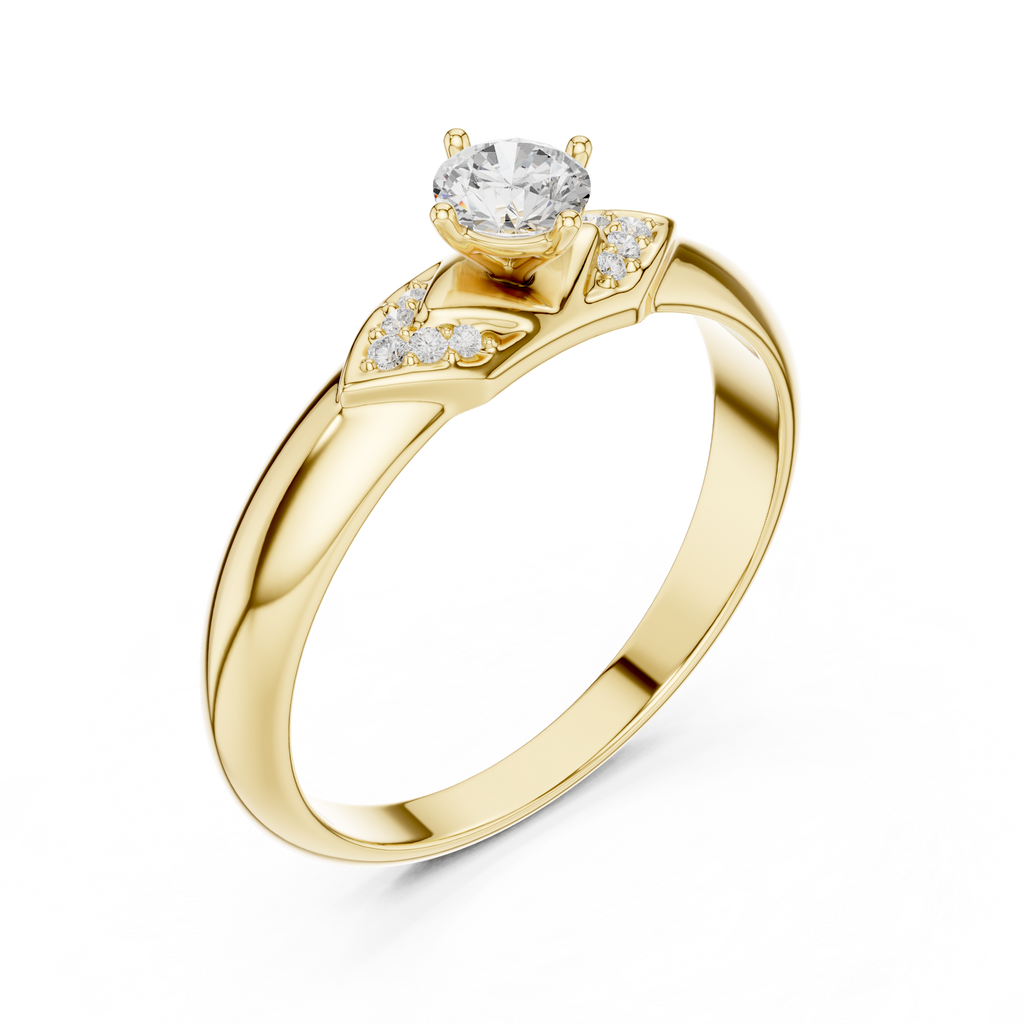 Round Diamond Cluster Engagement Ring