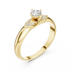 Round Diamond Cluster Engagement Ring
