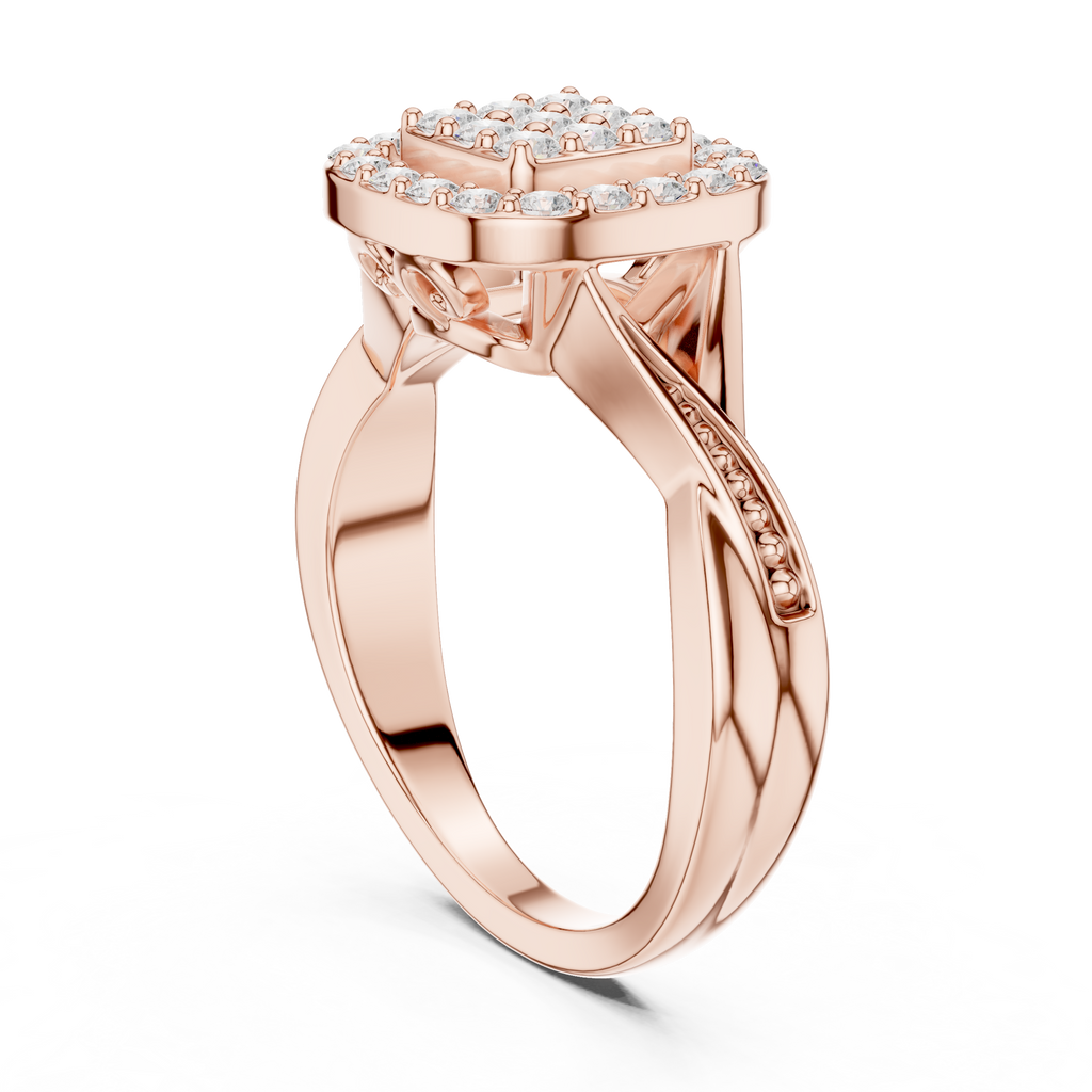 Cushion Halo Diamond Engagement Ring