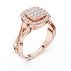Cushion Halo Diamond Engagement Ring