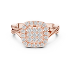 Cushion Halo Diamond Engagement Ring