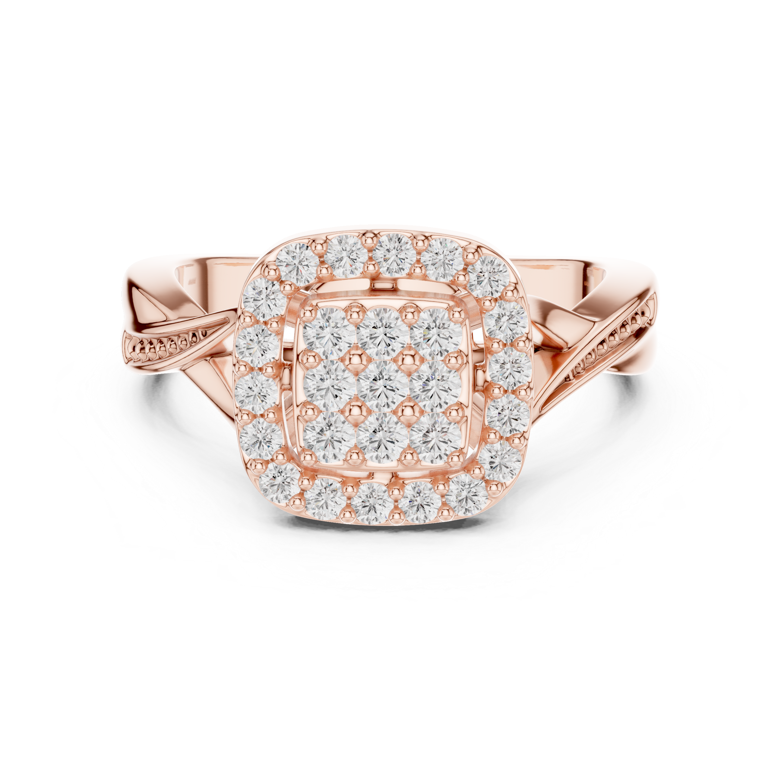 Cushion Halo Diamond Engagement Ring