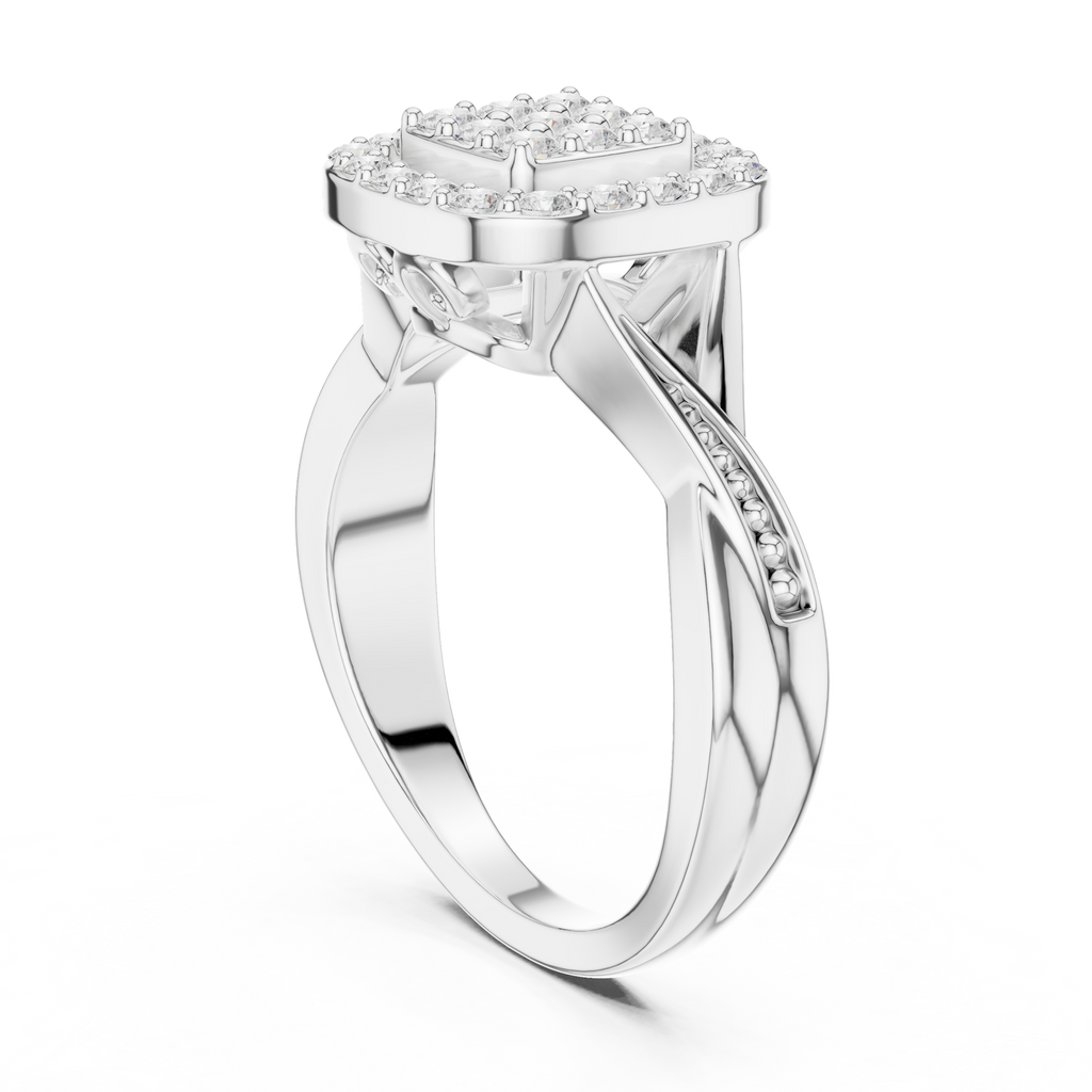 Cushion Halo Diamond Engagement Ring