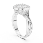 Cushion Halo Diamond Engagement Ring