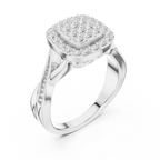 Cushion Halo Diamond Engagement Ring