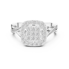 Cushion Halo Diamond Engagement Ring