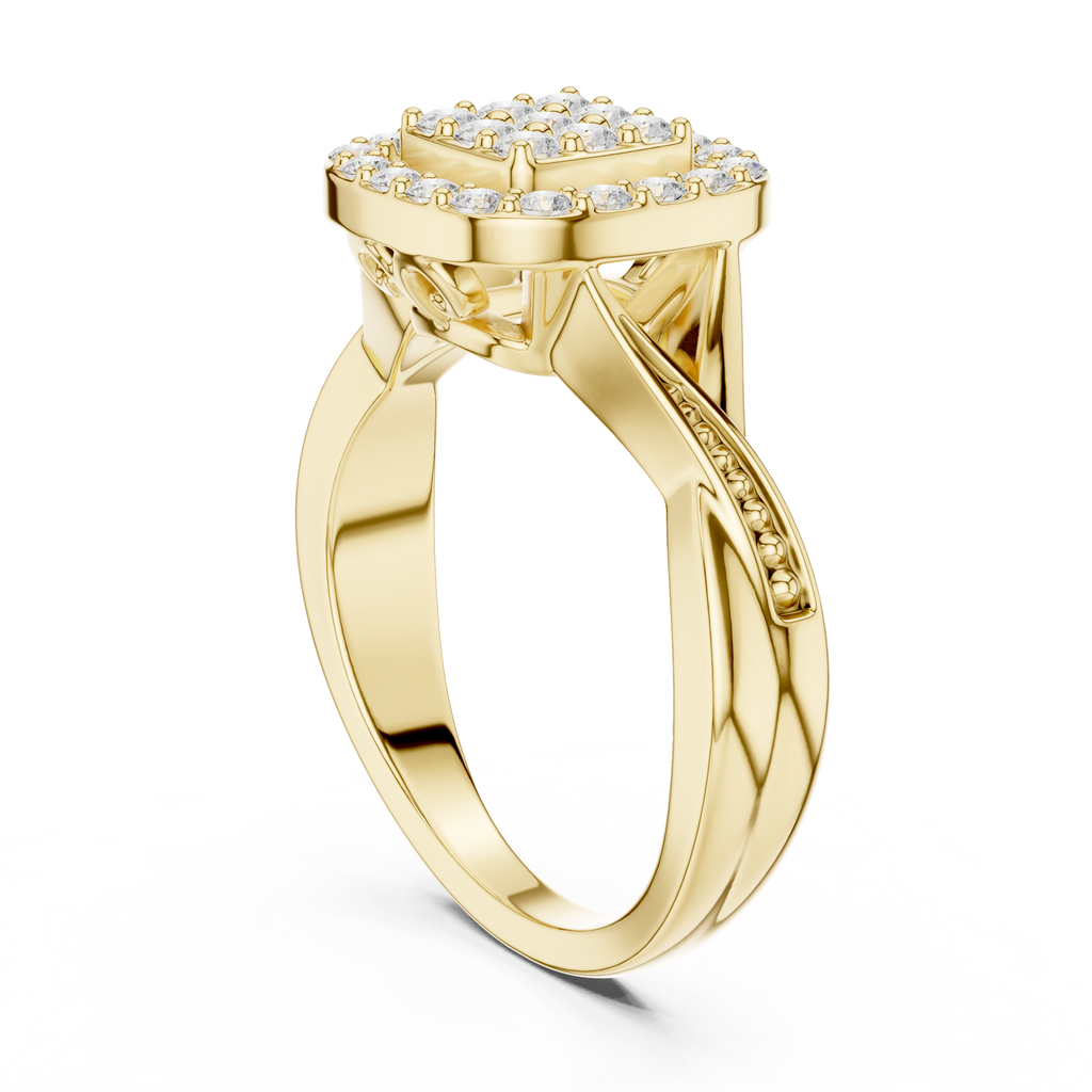 Cushion Halo Diamond Engagement Ring