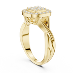 Cushion Halo Diamond Engagement Ring