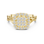 Cushion Halo Diamond Engagement Ring