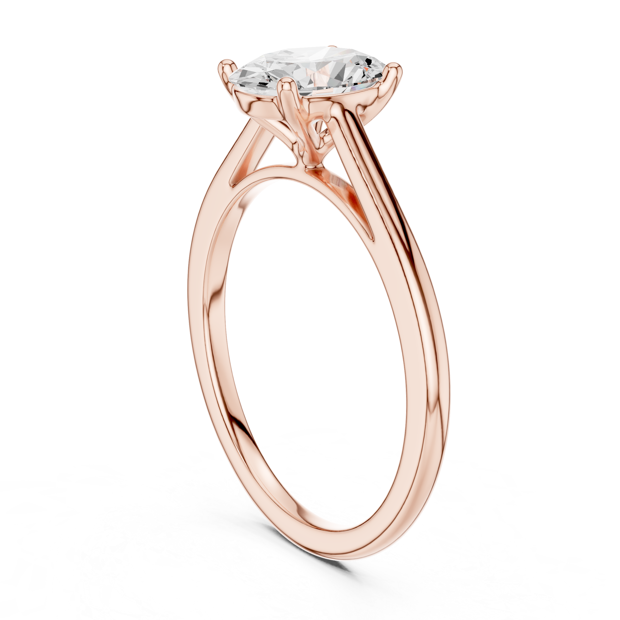 Oval Diamond Solitaire Engagement Ring