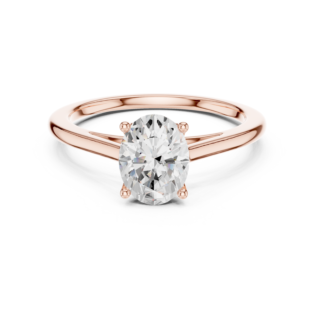 Oval Diamond Solitaire Engagement Ring