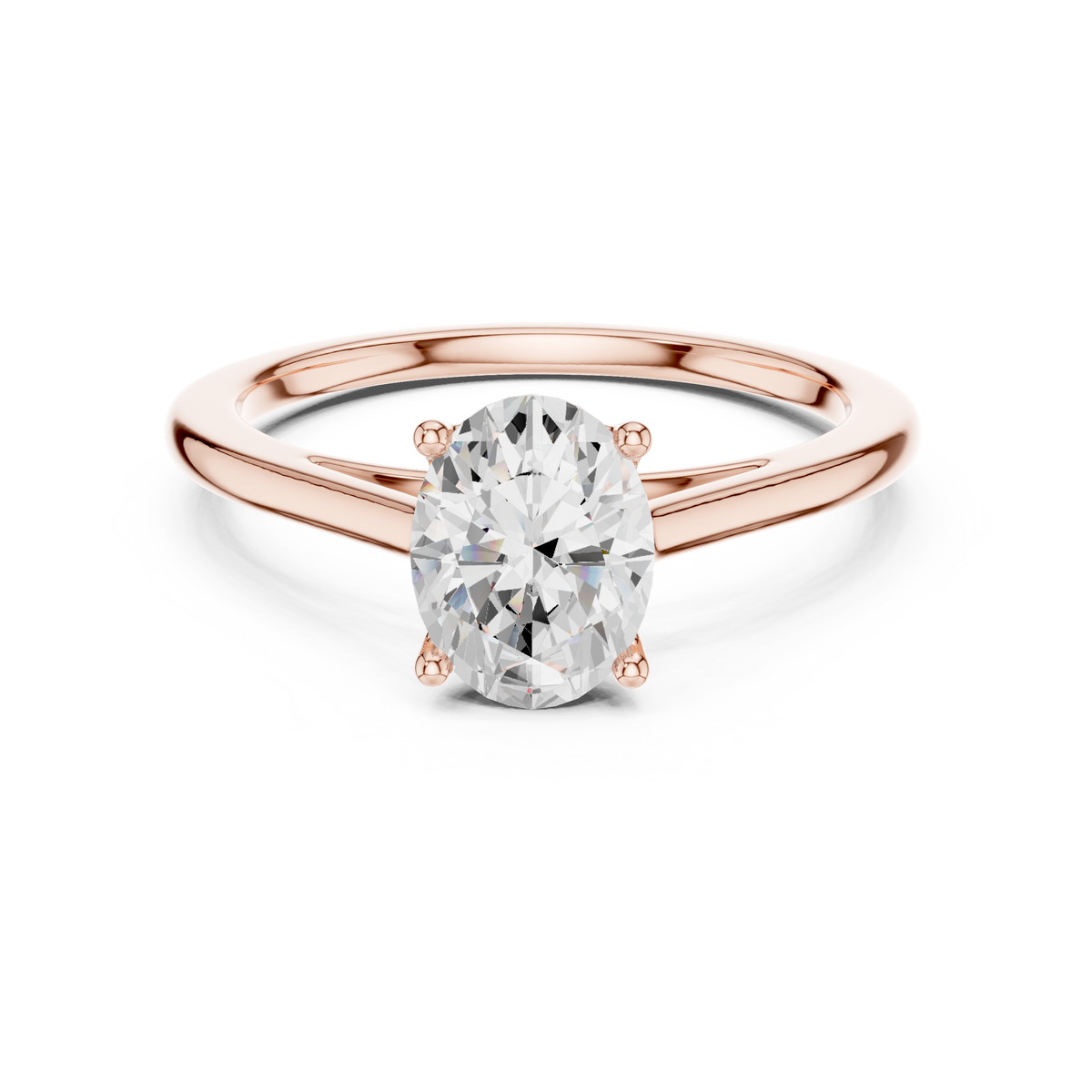 Oval Diamond Solitaire Engagement Ring – view 5 of 12, lab grown diamond ring | Jewelix Atelier