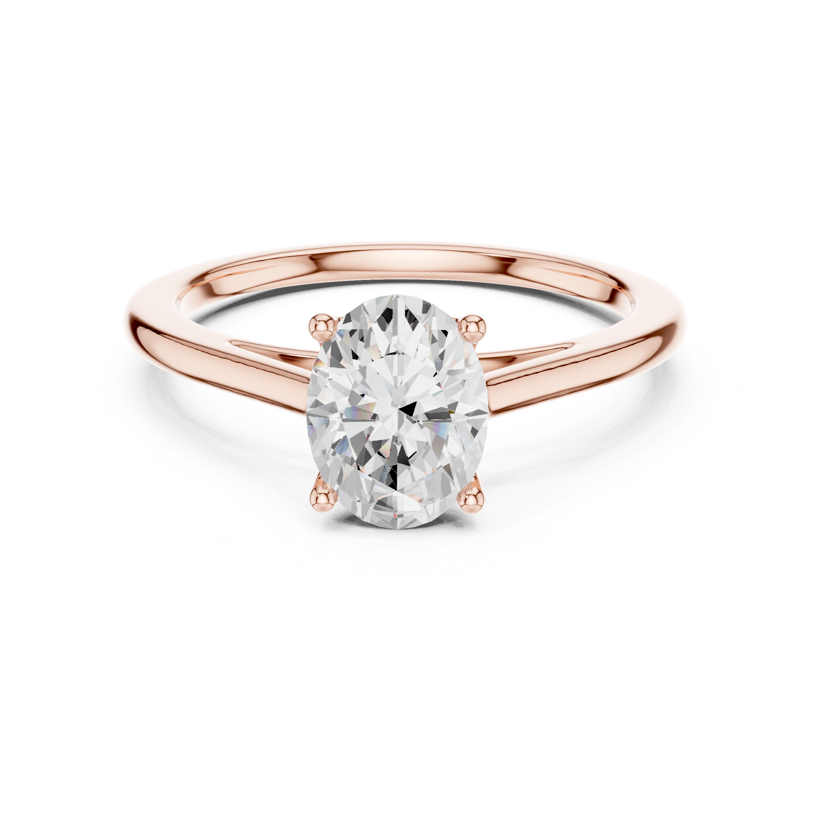 Oval Diamond Solitaire Engagement Ring