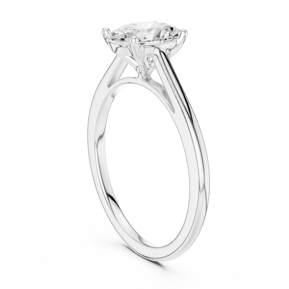 Oval Diamond Solitaire Engagement Ring
