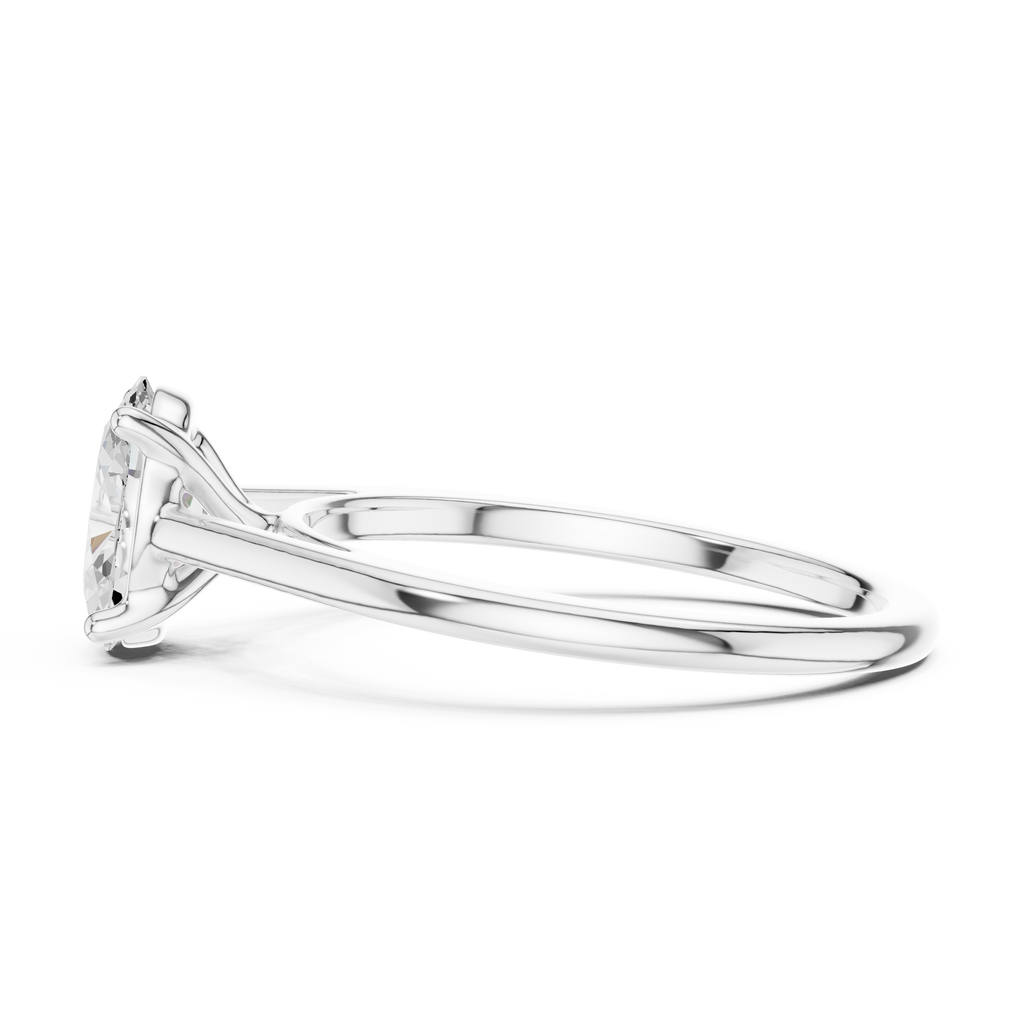 Oval Diamond Solitaire Engagement Ring
