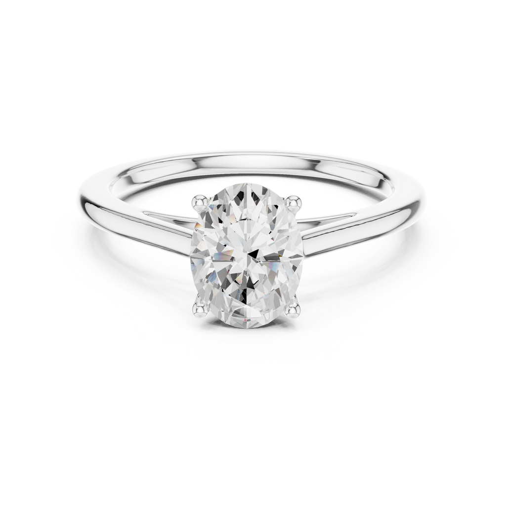 Oval Diamond Solitaire Engagement Ring