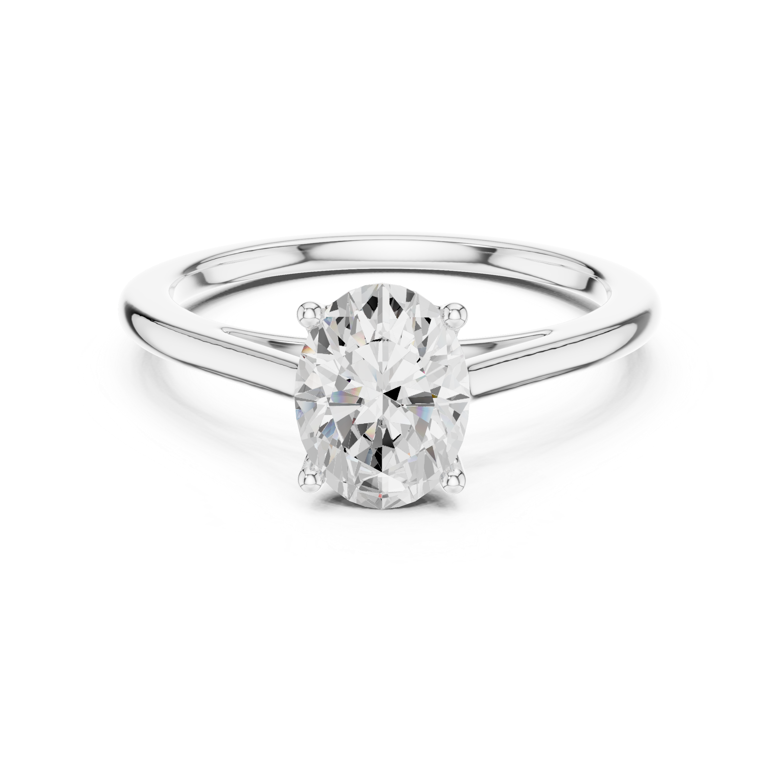 Oval Diamond Solitaire Engagement Ring