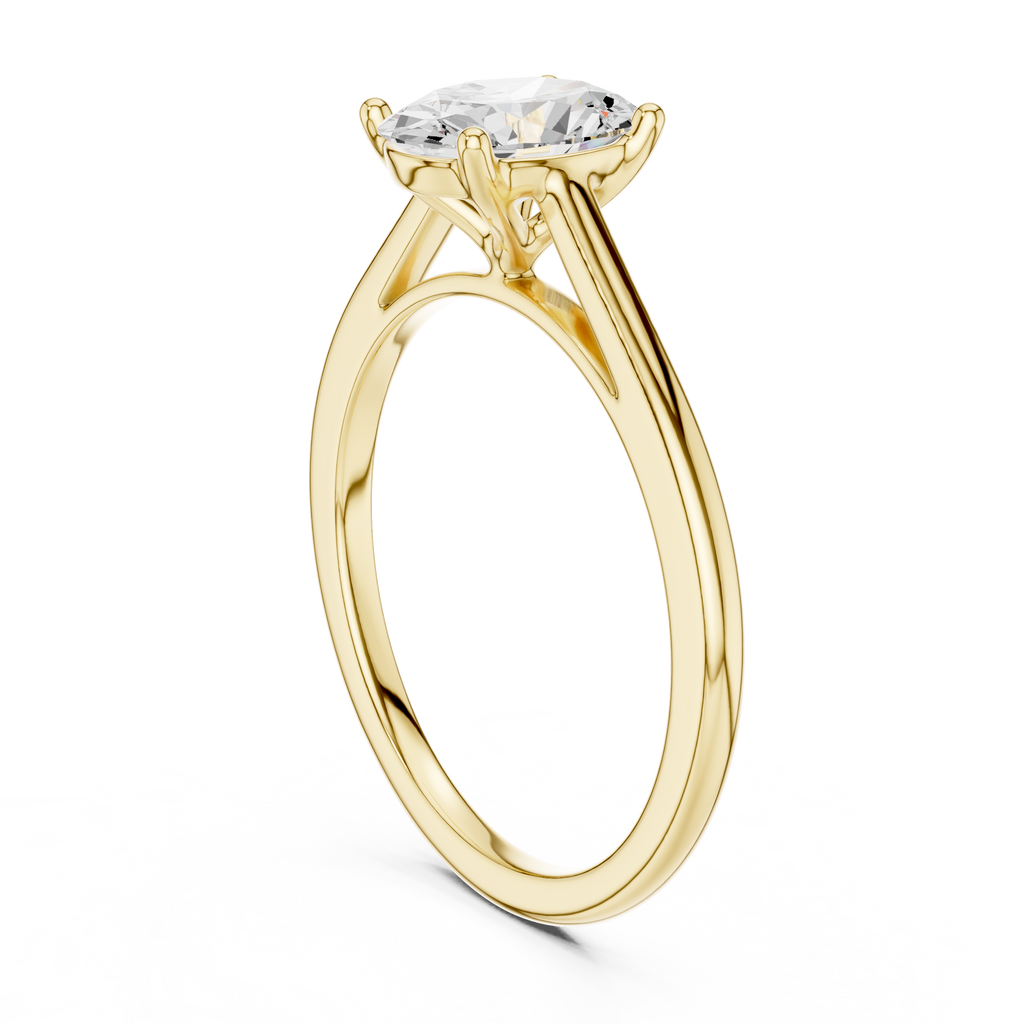 Oval Diamond Solitaire Engagement Ring