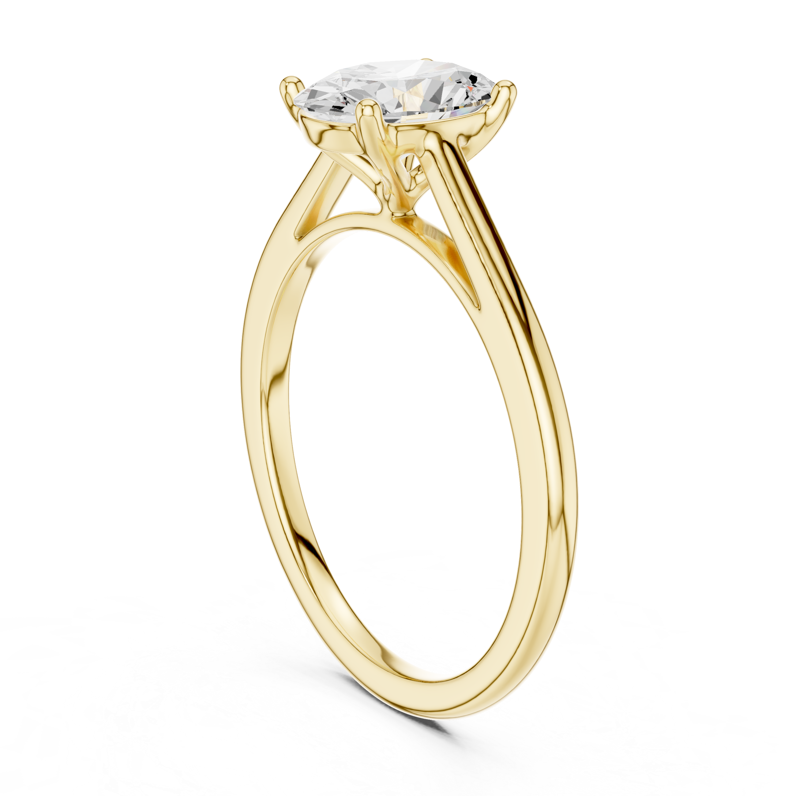 Oval Diamond Solitaire Engagement Ring