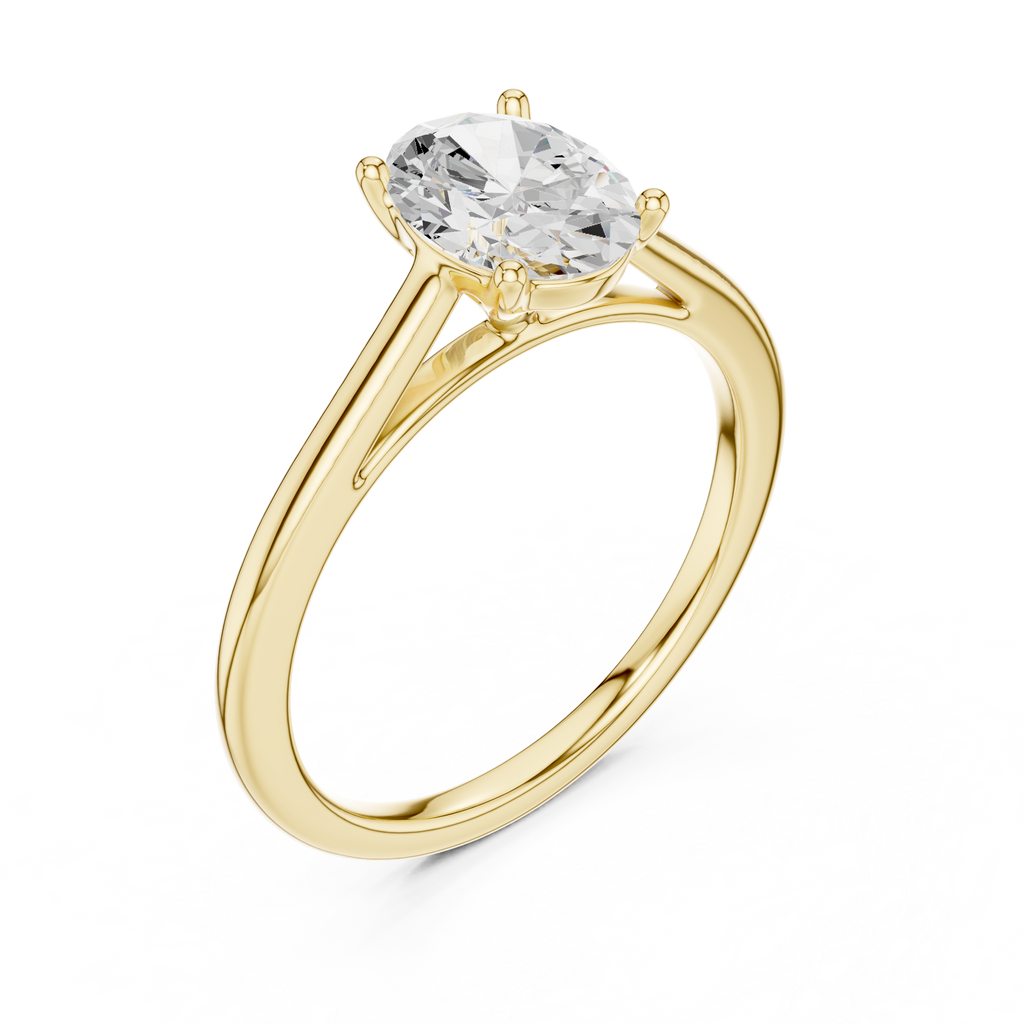 Oval Diamond Solitaire Engagement Ring