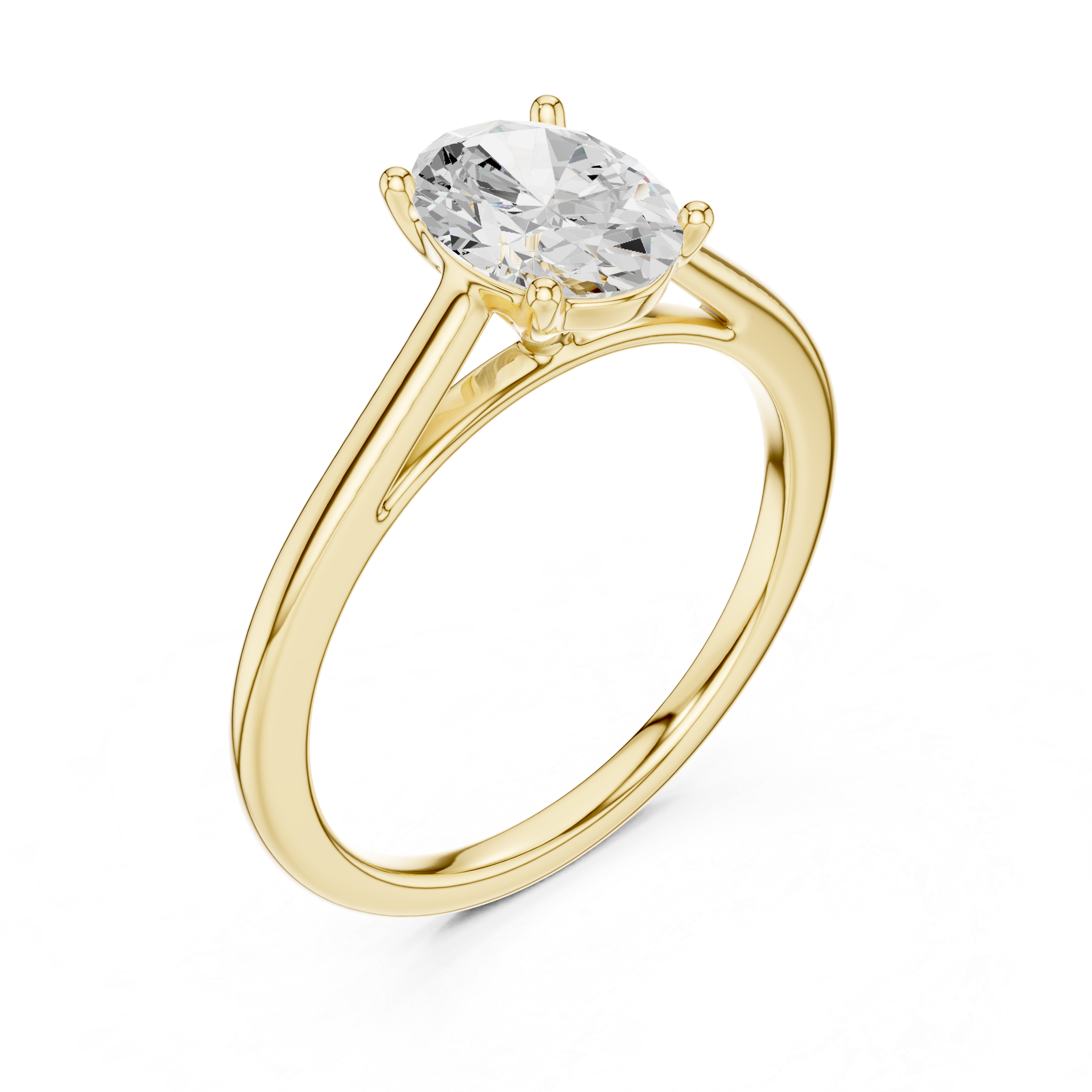 Oval Diamond Solitaire Engagement Ring