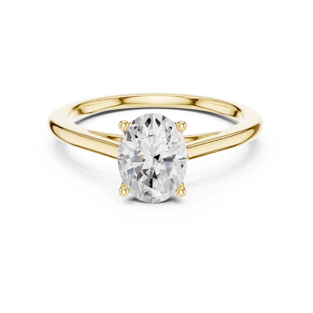 Oval Diamond Solitaire Engagement Ring