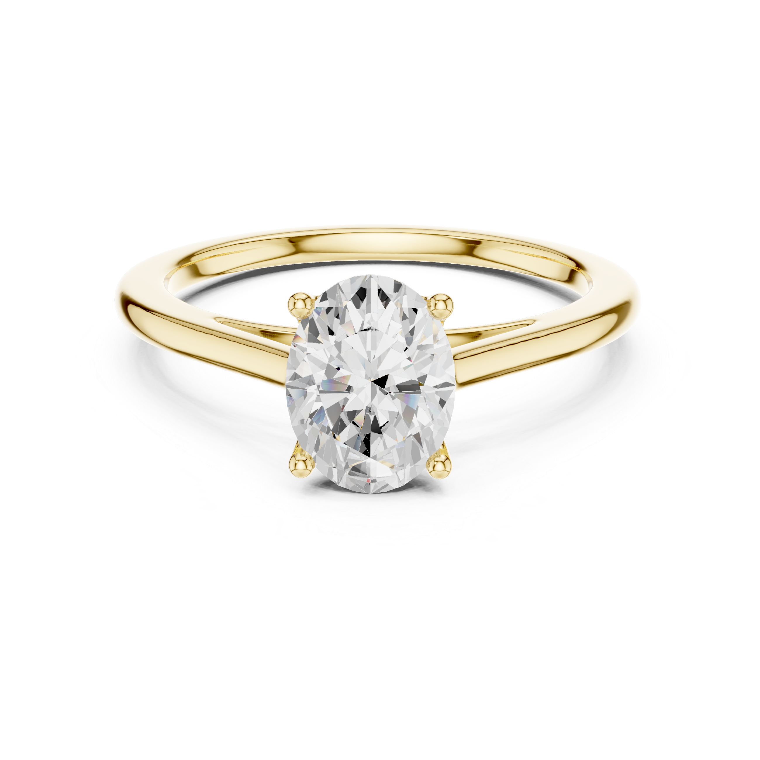 Oval Diamond Solitaire Engagement Ring