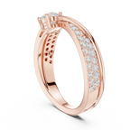 Round Diamond Split Shank Engagement Ring