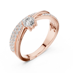 Round Diamond Split Shank Engagement Ring