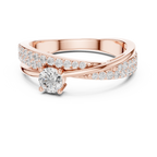 Round Diamond Split Shank Engagement Ring