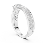 Round Diamond Split Shank Engagement Ring