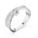 Round Diamond Split Shank Engagement Ring