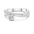 Round Diamond Split Shank Engagement Ring