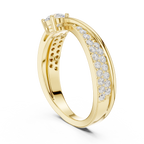 Round Diamond Split Shank Engagement Ring