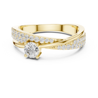 Round Diamond Split Shank Engagement Ring