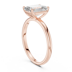 Emerald Cut Diamond Solitaire Engagement Ring