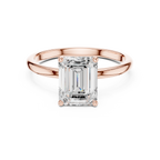 Emerald Cut Diamond Solitaire Engagement Ring