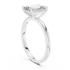 Emerald Cut Diamond Solitaire Engagement Ring