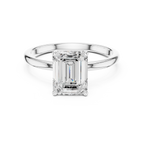 Emerald Cut Diamond Solitaire Engagement Ring
