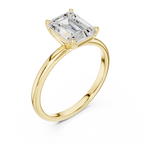 Emerald Cut Diamond Solitaire Engagement Ring