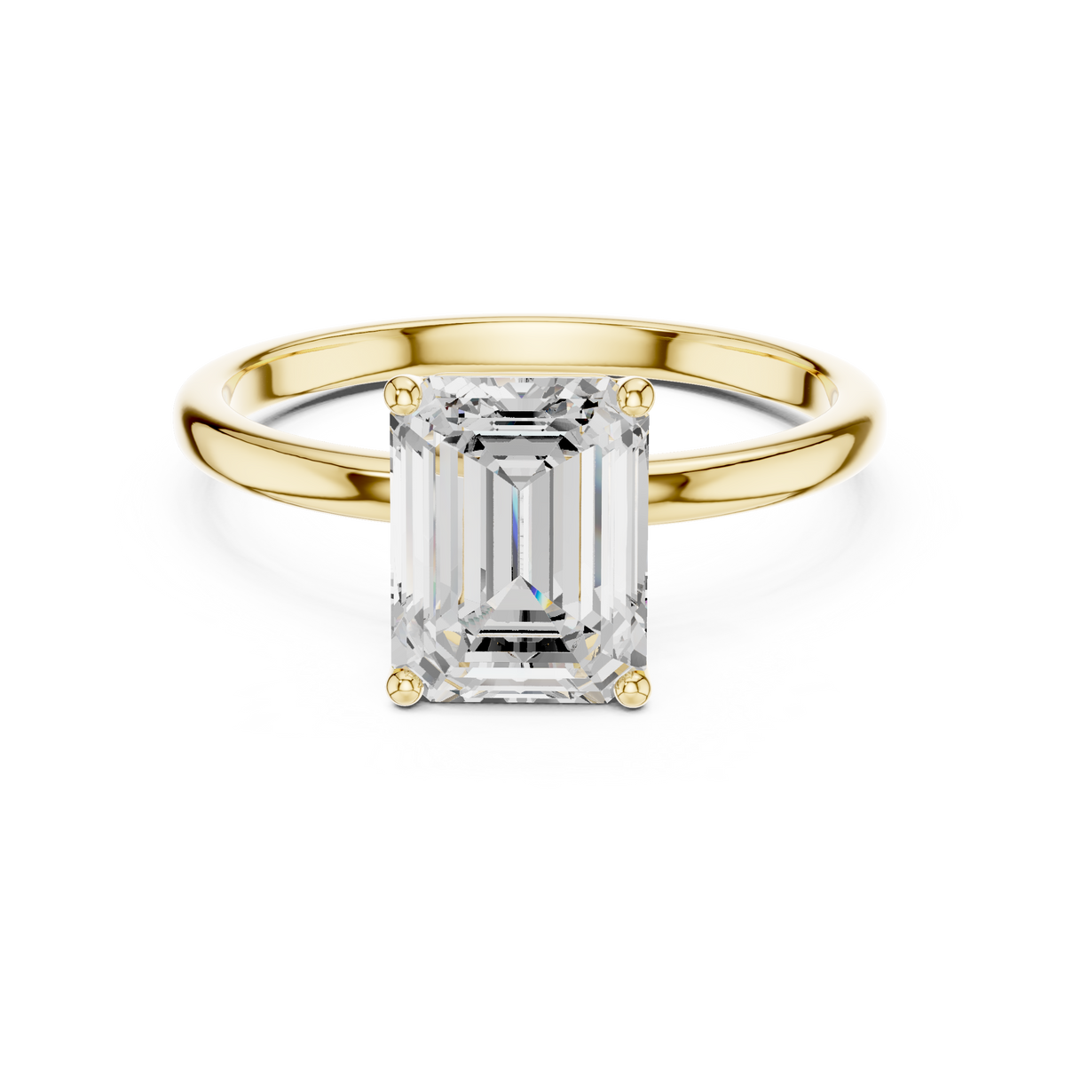 Emerald Cut Diamond Solitaire Engagement Ring – view 9 of 12, lab grown diamond ring | Jewelix Atelier